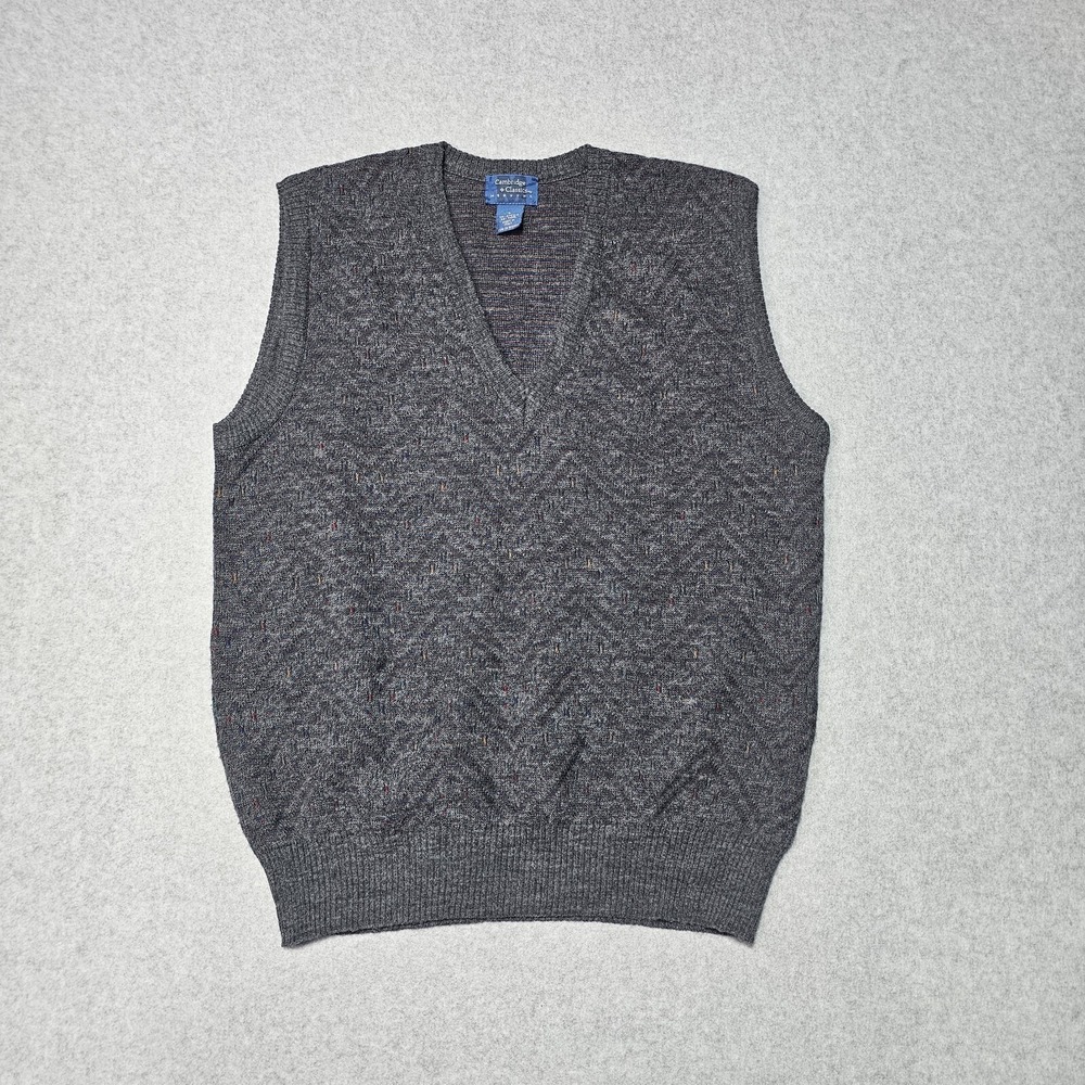 Cambridge Classics Mervyns Mens Large Wool Blend  Sweater Vest Multicolor ITALY